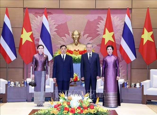 Tổng Bí thư, Chủ tịch nước Tô Lâm và Phu nhân chủ trì tiệc chiêu đãi Nhà vua Vương quốc Thái Lan và Hoàng hậu